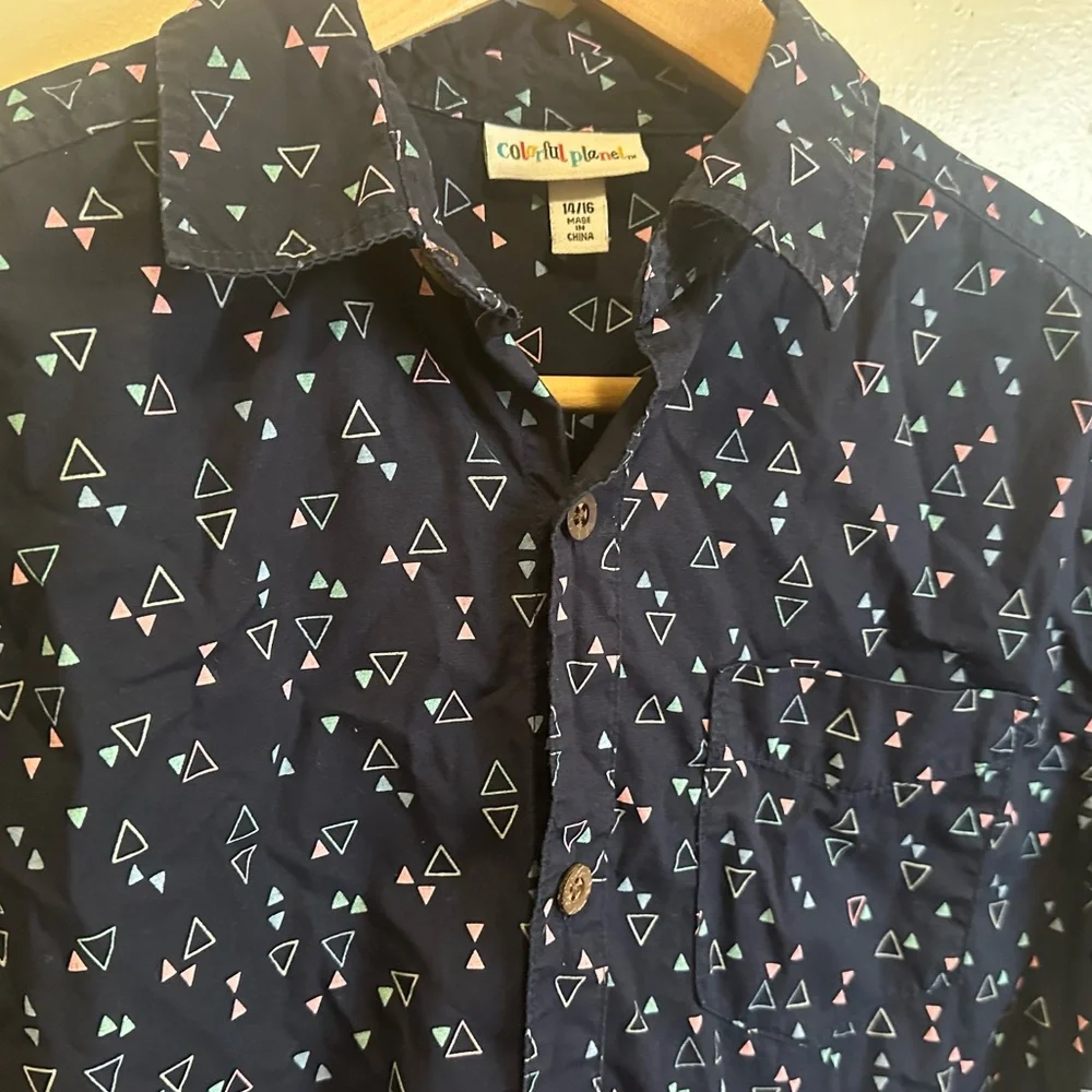 Colorful Planet button down - Picture 2 of 4